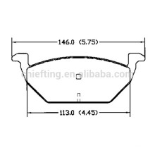 D768 1J0698151 pour Audi VW SEAT Skoda plaquette de frein à disque